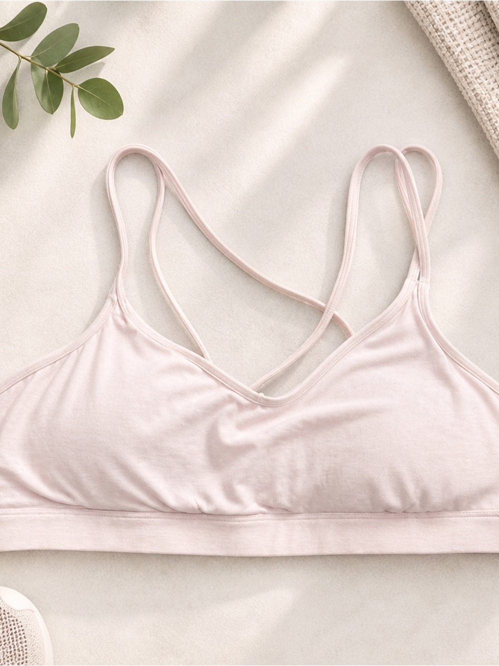 Old Navy Pale Pink Double-Strap Wireless Bralette